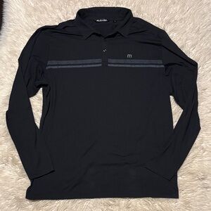Travis Mathew Black Long Sleeve Polo